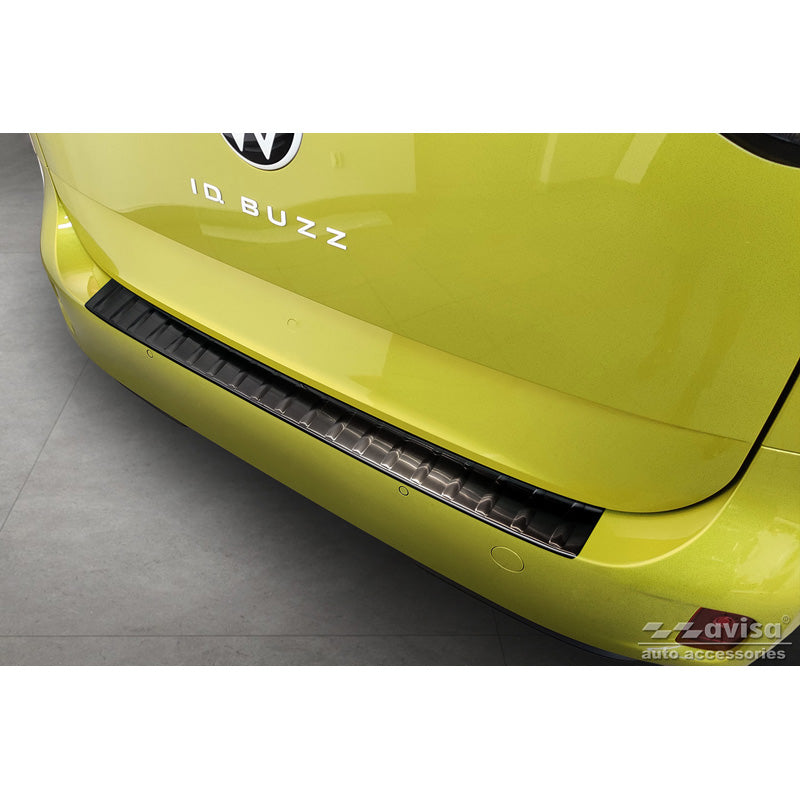 Avisa, Rear Bumper Protector, Black, Stainless Steel, Fits Volkswagen ID.Buzz + Cargo 2022- 'Ribs'