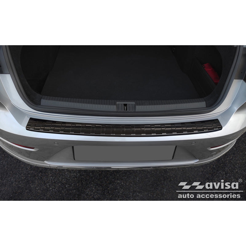 Avisa, Rear bumper protector, Black, Stainless steel, Fits Volkswagen Arteon Shooting Brake incl. eHybrid 2020- 'Ribs'