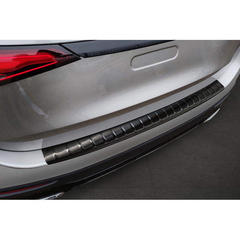 Avisa, Rear bumper protector, Black, Stainless steel, Fits Mercedes GLC II (X254) 2022- 'Ribs'