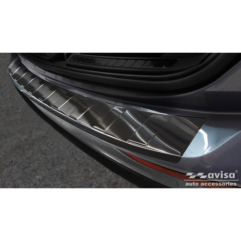 Avisa, Rear Bumper Protector, Black, Stainless Steel, Fits Volvo V60 II 2018- incl. Cross Country & R-Design