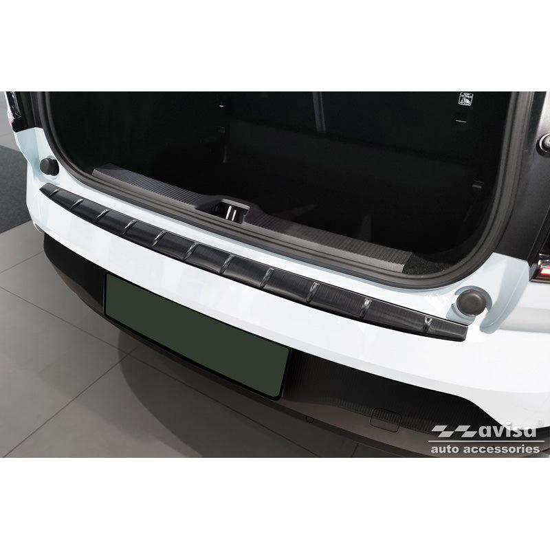 Avisa, Rear bumper protector, Black, Stainless steel, Fits Volvo EX30 2023- 'Ribs'