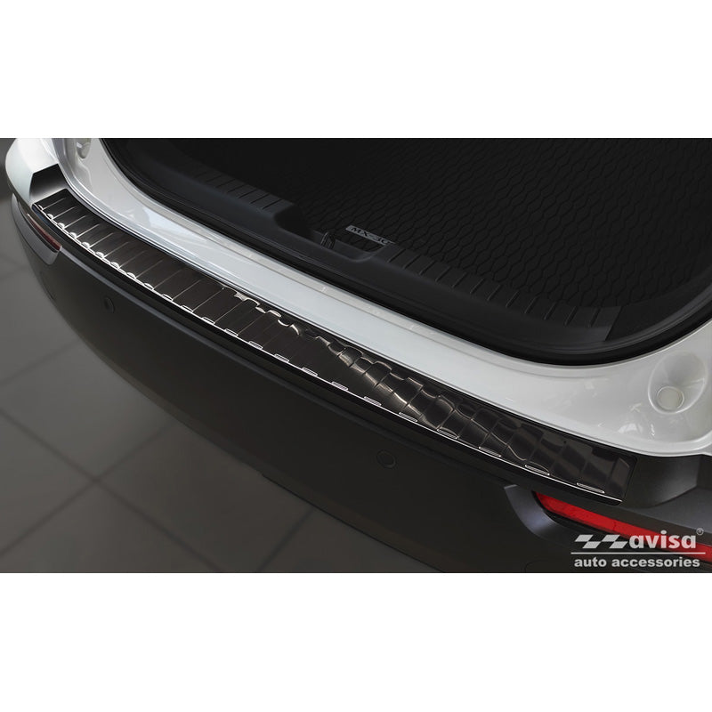 Avisa, Rear bumper protector, Black, Stainless steel, Fits Mazda MX-30 2020- - 'Ribs'