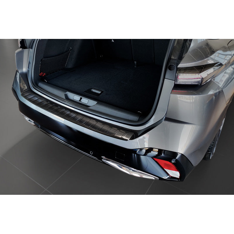 Avisa, Rear Bumper Protector, Black, Stainless Steel, Fits Peugeot 308 II SW 2013-2017 & Facelift 2017-2021 'Ribs'
