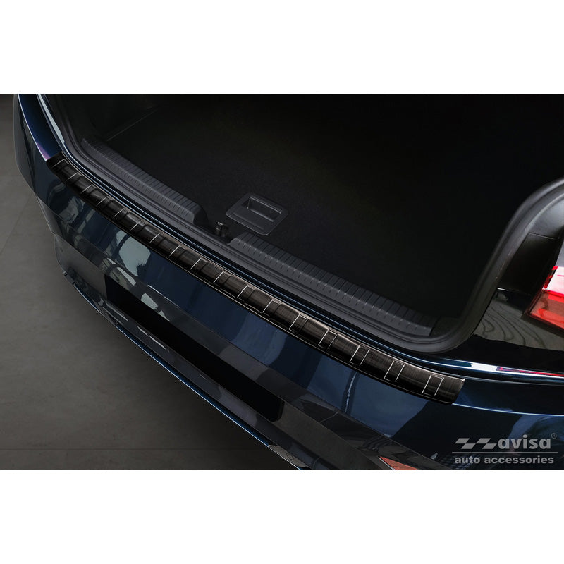 Avisa, protège-pare-chocs arrière, noir, acier inoxydable, compatible avec Cupra Born 2021- 'Ribs'