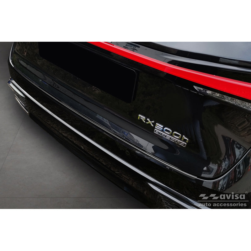 Avisa, Achterbumperbeschermer, Zwart, roestvrij staal, past op Lexus RX V 2022-