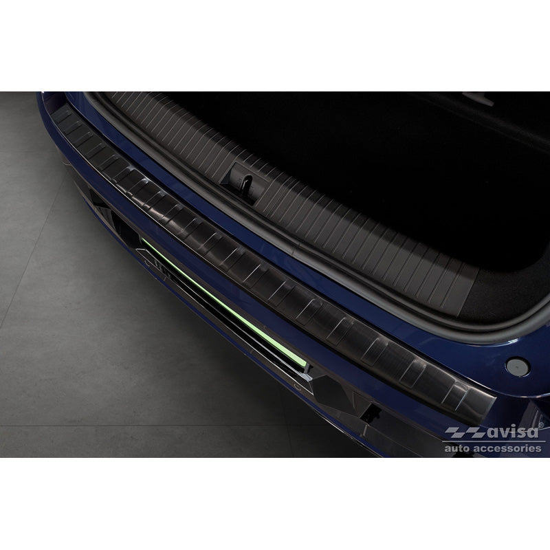 Avisa, Rear Bumper Protector, Black, Stainless Steel, Fits Renault Megane E-Tech 2022- 'Ribs'