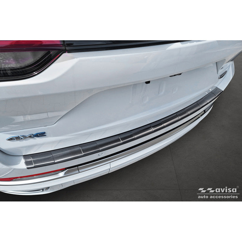Avisa, Rear Bumper Protector, Black Stainless Steel, Fits Jeep Grand Cherokee V (WL) 2022-, 'Ribs'