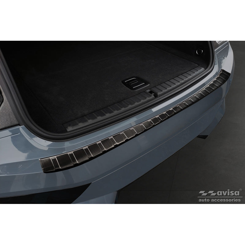 Avisa, Rear Bumper Protector, Black, Stainless Steel, Fits BMW iX (I20) 2021- 'Ribs'