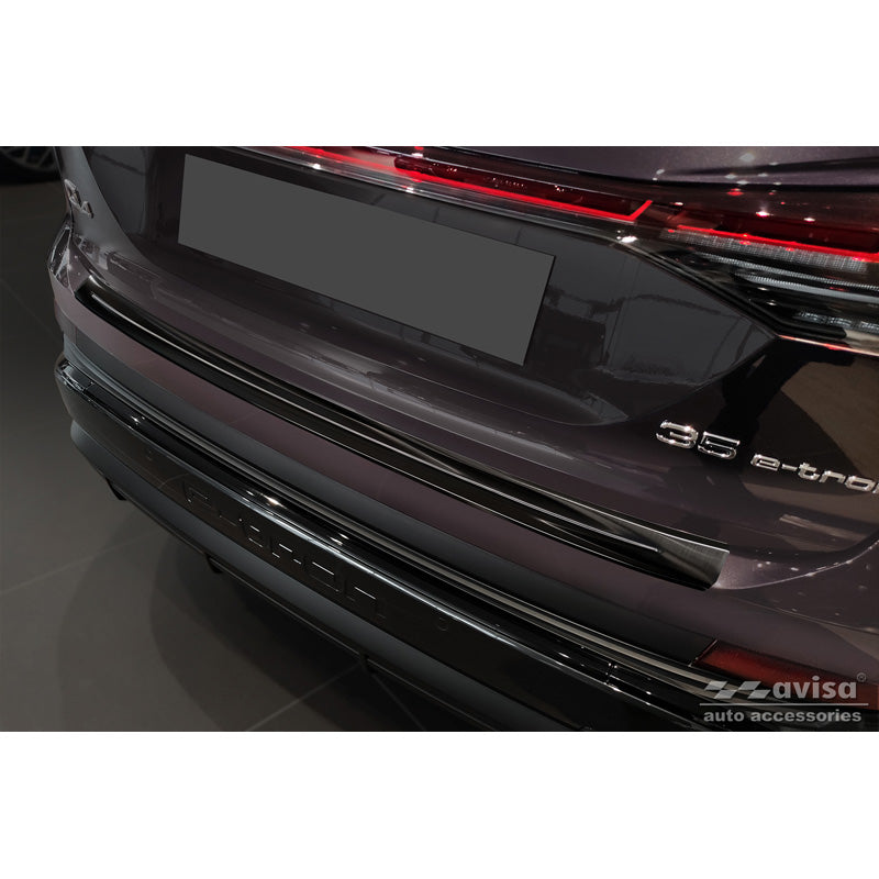 Avisa, protection de pare-chocs arrière, noir, acier inoxydable, compatible avec Audi Q4 E-Tron 2021-