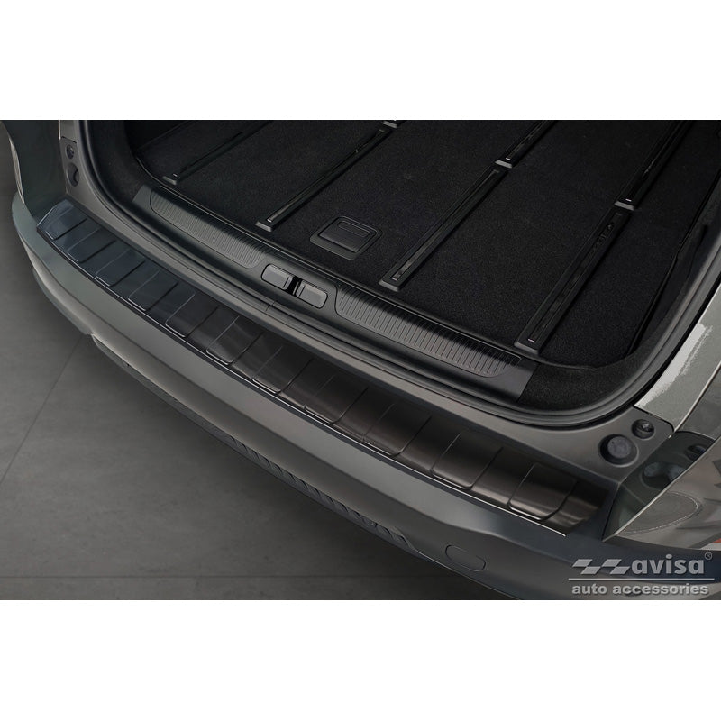 Avisa, Rear Bumper Protector, Black, Stainless Steel, Fits Citroën C5 X 2021- 'Ribs'