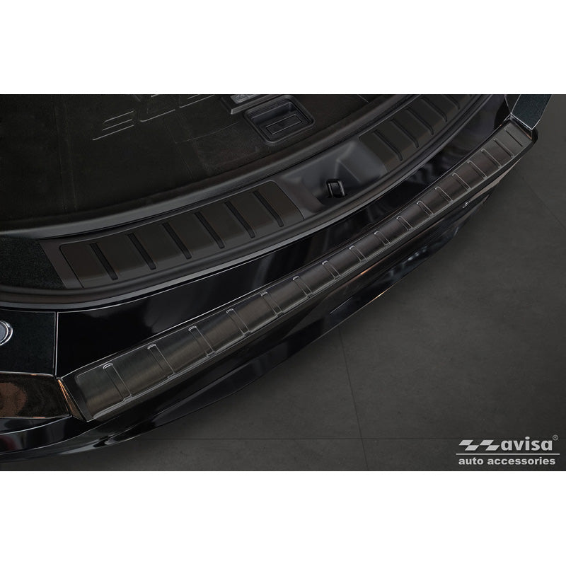Avisa, achterbumperbeschermer, zwart, roestvrij staal, past op Lexus RZ 2023- 'Ribs'
