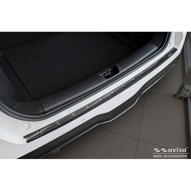 Avisa, Rear bumper protector, Black, Stainless steel, fits MG 4 (EV) 2022- 'British Flag'