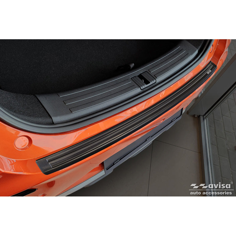 Avisa, Rear bumper protector, Black, Stainless steel, fits MG ZS FL 2019- 'British Flag'