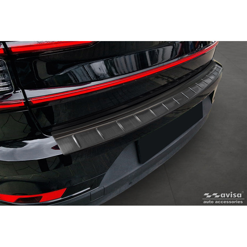 Avisa, Rear bumper protector, Black, Stainless steel, fits Polestar 2 2019-2023 & Facelift 2023- 'Ribs'