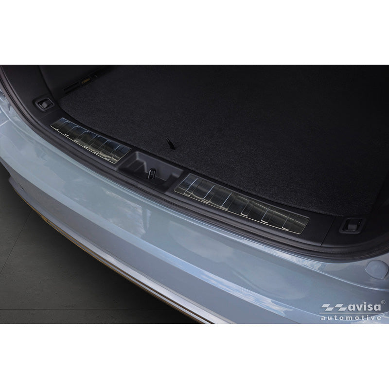 Avisa, Protection de pare-chocs arrière, acier inoxydable noir 'Ribs', convient pour Mitsubishi Outlander IV Facelift (2025-)