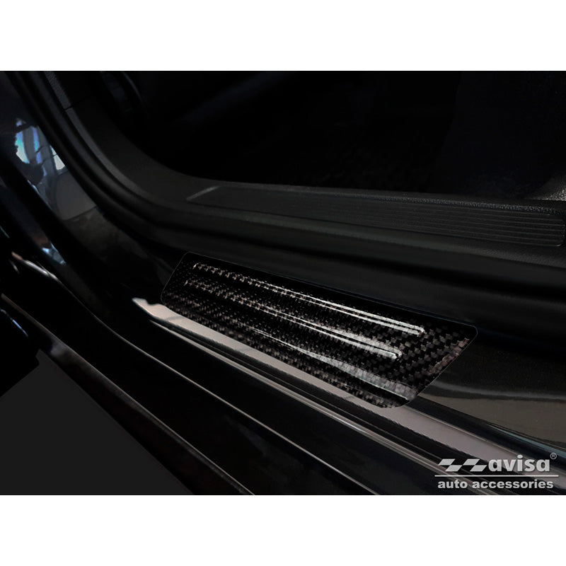 Avisa, 3D Carbon Door Sill Protectors - Black - 2-Pack - Rear Doors