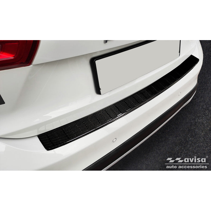 Avisa, protège-pare-chocs arrière, carbone véritable 3D, compatible avec Ford Focus Hatchback 5 portes (incl. ST-Line) 2018-2021 & Facelift 2021- 'Ribs'
