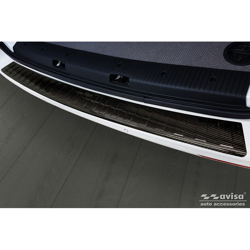 Avisa, protège-pare-chocs arrière, carbone véritable 3D, compatible avec Volkswagen transporter T5 2003-2015 & T6 2015-2010 & T6.1 2020-2022 'Ribs'
