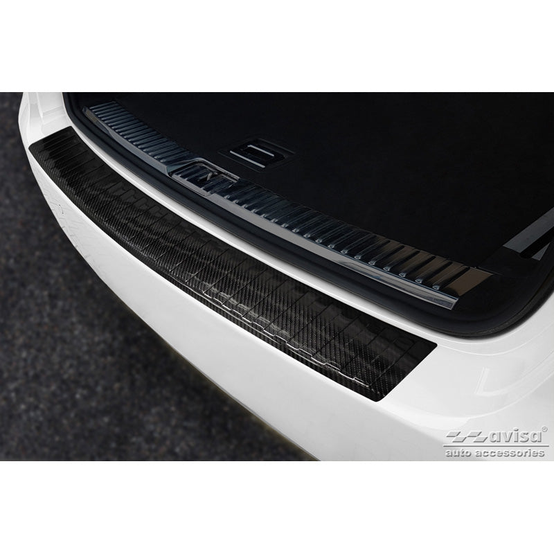 Avisa, protège-pare-chocs arrière, carbone véritable 3D, compatible avec Porsche Cayenne II 2010-2014 'Ribs'