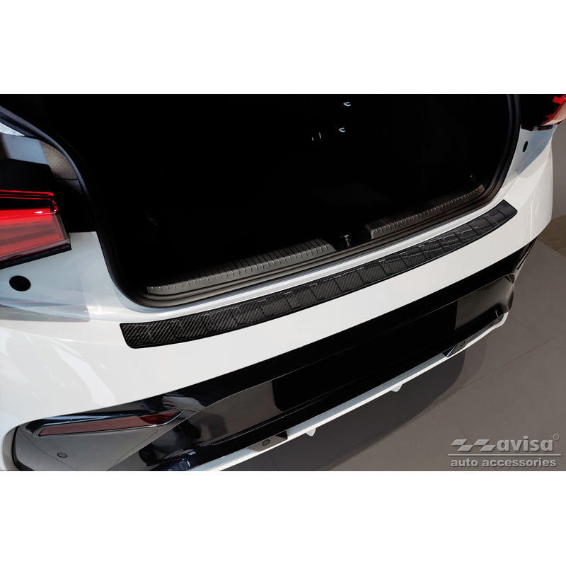 Avisa, Protection de pare-chocs arrière, carbone véritable 3D, compatible avec Cupra Born 2021- 'Ribs'
