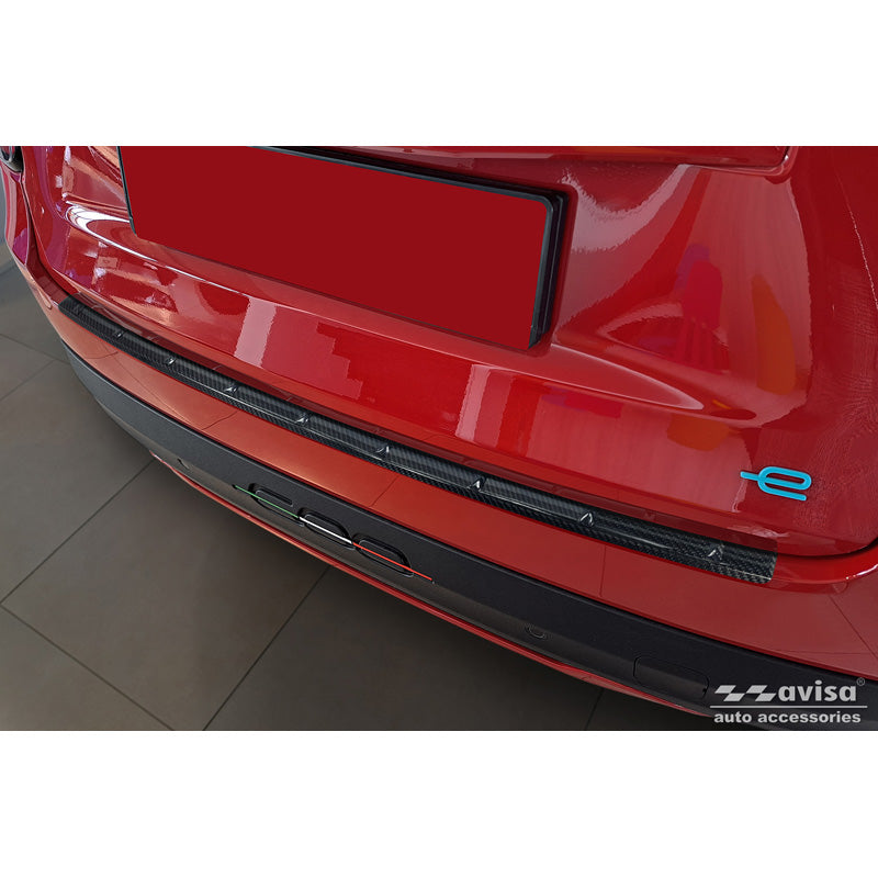 Avisa, Protection de pare-chocs arrière, carbone véritable 3D, compatible avec Fiat 600 Hybrid & 600e 2023- 'Ribs'