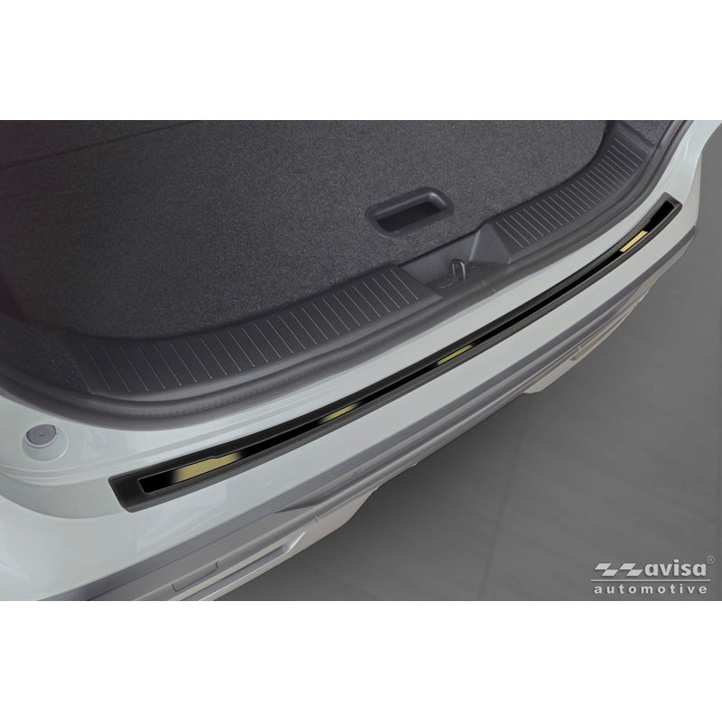 Avisa, Rear Bumper Protector, Stainless steel 'Shadow Premium', fits Nissan Qashqai III (J12) (2021-2024) & Facelift (2024-) - Black / High-gloss Black