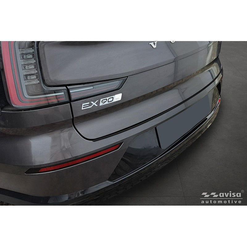 Avisa, Rear bumper protector, gloss black stainless steel, fits Volvo EX90 (2022-)