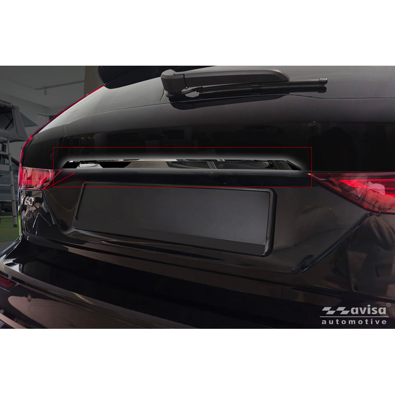 Avisa, Tailgate trim, black chrome stainless steel, Fits Volvo V60 II (2018-)