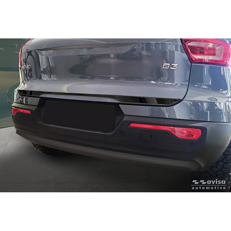 Avisa, Garniture de hayon, acier inoxydable chromé noir, convient pour Volvo XC40 (536) (2017-)