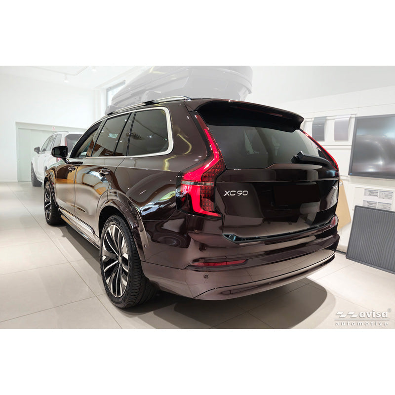 Avisa, baguette de hayon, acier inoxydable chromé noir, s'adapte à Volvo XC90 II (2015-2019), Facelift (2019-2024), Facelift (2024-)