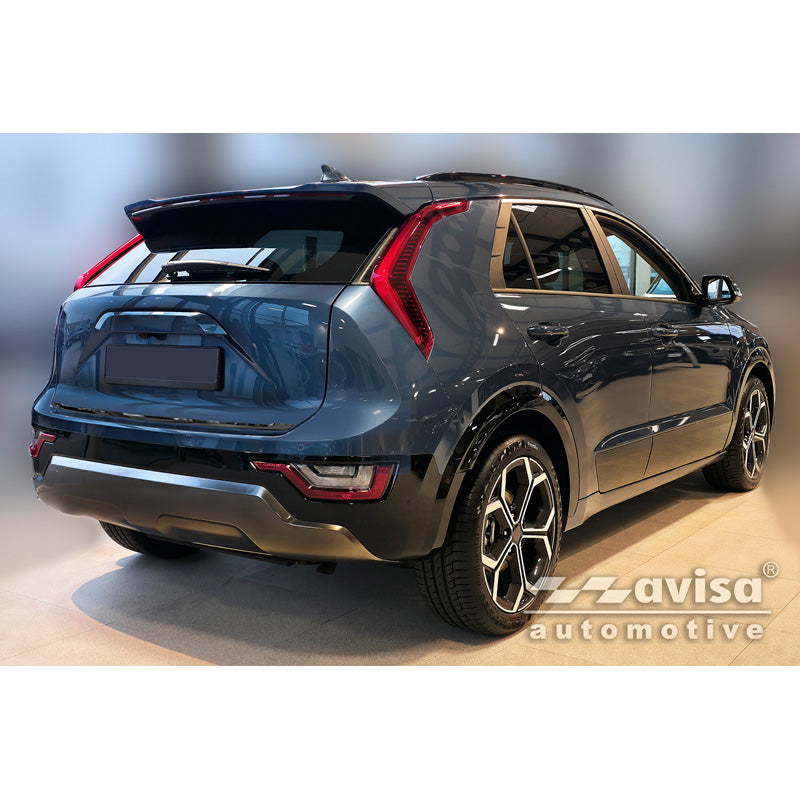 Avisa, Tailgate protector, black stainless steel, Fits Kia Niro II (2022-)