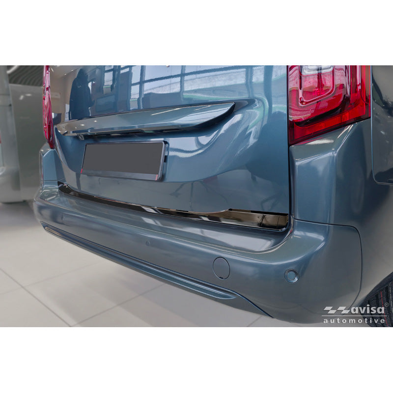 Avisa, achterkleptrim, zwart chroom roestvrij staal, past op Toyota Proace City Verso (2019-2024) & Facelift (2024-)