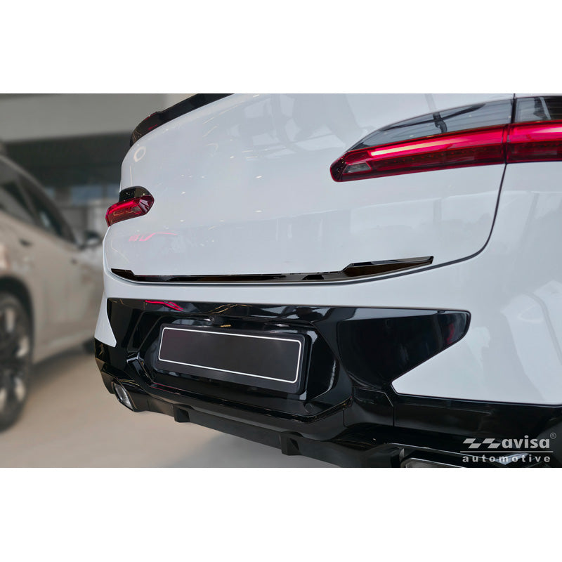 Avisa, Tailgate trim, black chrome stainless steel, Fits BMW X4 II (G02) M-Sport Facelift (2021-)