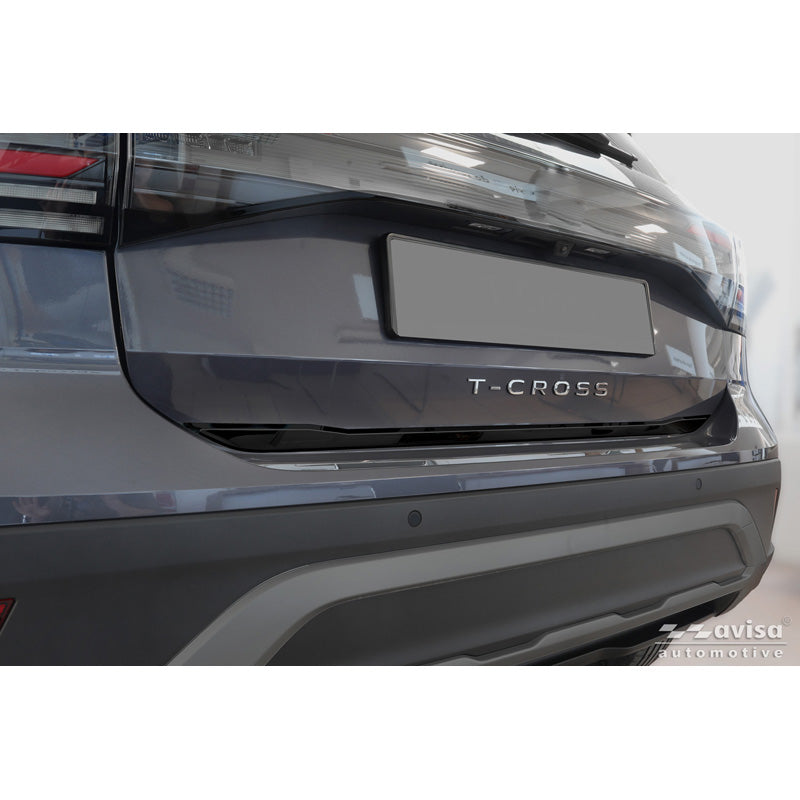Avisa, Tailgate Molding, Black Chrome Stainless Steel, Fits Volkswagen T-Cross (2019-2024) & Facelift (2024-)