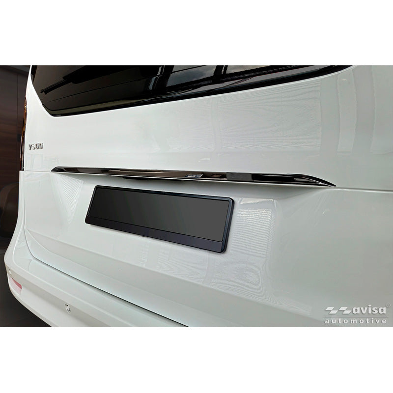 Avisa, baguette de hayon chromée noire, acier inoxydable, compatible avec Mercedes Classe V (W447) (2014-2019), Facelift (2019-2024) & Facelift (2024-)