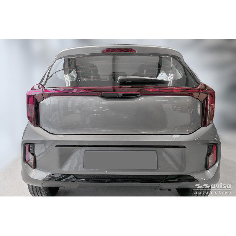 Avisa, Tailgate Molding, Black Chrome Stainless Steel, Fits Kia Picanto III (JA) Facelift (2024-)