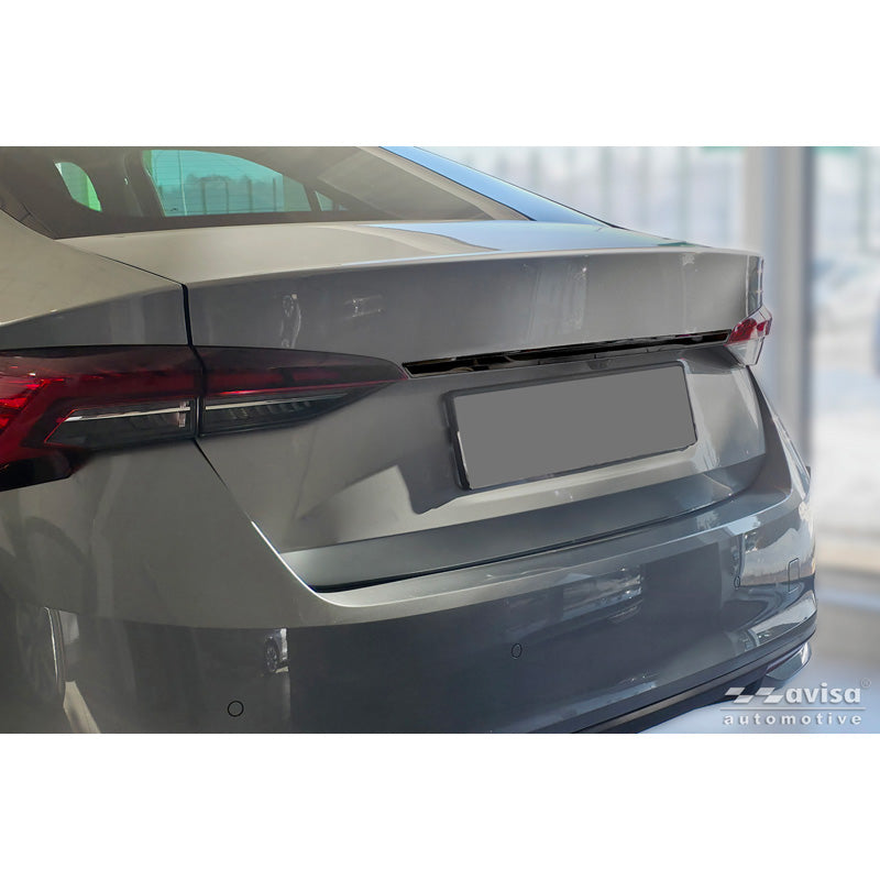 Avisa, Achterkleplijst, zwart chroom roestvrij staal, geschikt voor Skoda Octavia IV Liftback (NX3) (2019-2024) en Facelift (2024-)