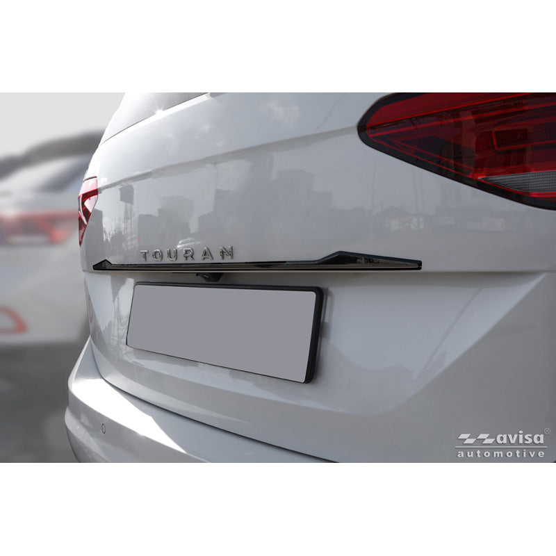 Avisa, Tailgate Molding, Black Chrome Stainless Steel, Fits Volkswagen Touran (5T1) R-Line (2015-)