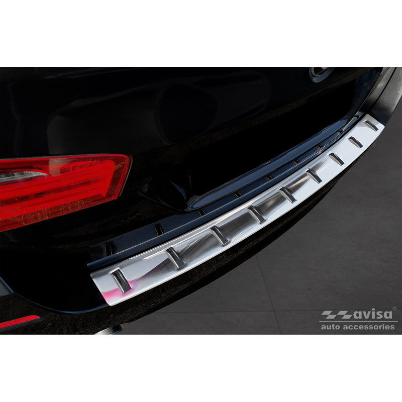 Avisa, Rear Bumper Protector, Stainless Steel, Fits BMW 5-Series (F11) Touring 2011-2013 & Facelift 2013-2017 'STRONG EDITION'