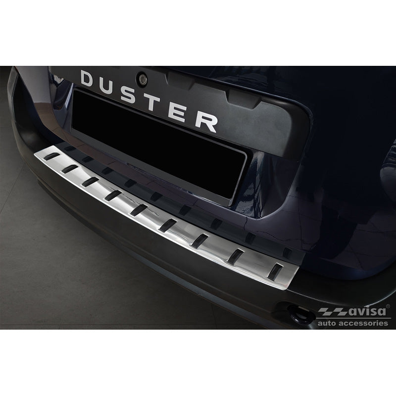 Avisa, Protection de pare-chocs arrière, acier inoxydable, convient pour Dacia Duster 2010-2013 & Facelift 2013-2017 'STRONG EDITION'