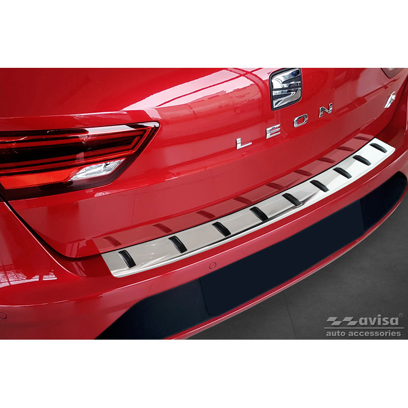 Avisa, Achterbumperbeschermer, roestvrij staal, past op Seat Leon ST (5F) 2013-2017 & Facelift 2017-2020 'STRONG EDITION'