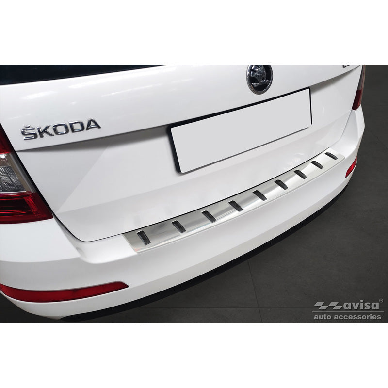 Avisa, Rear Bumper Protector, Stainless Steel, Fits Skoda Octavia III 2013-2017 'STRONG EDITION'
