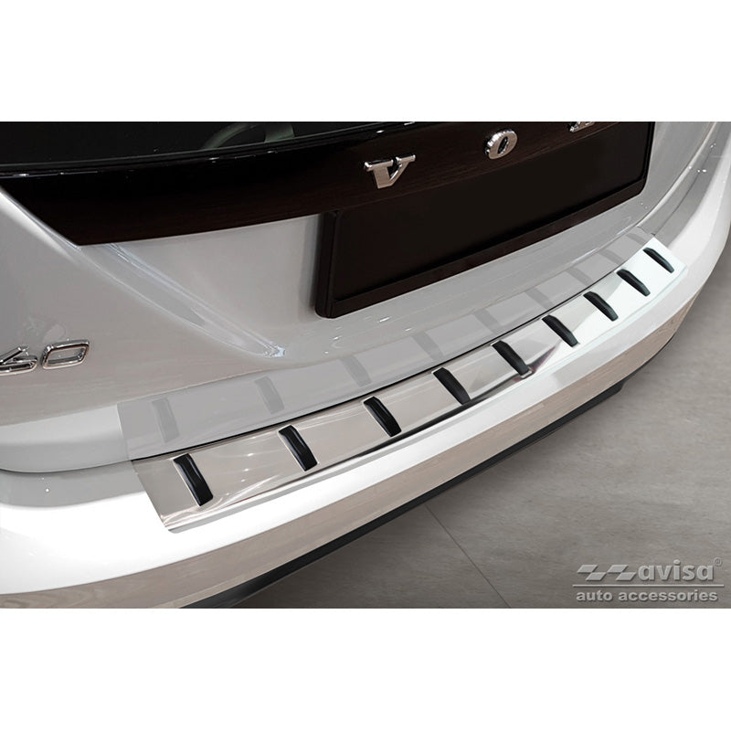 Avisa, Rear Bumper Protector, Stainless Steel, Fits Volvo V60 2010-2018 & V60 Cross country 2015-2018 'STRONG EDITION'
