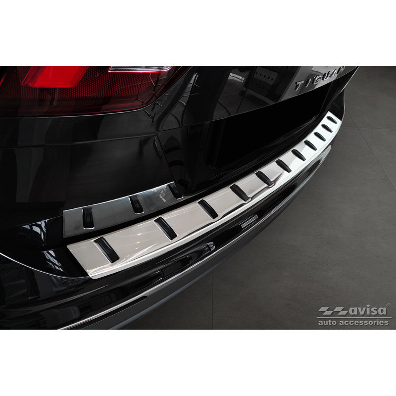 Avisa, Rear Bumper Protector, Stainless Steel, Fits Volkswagen Tiguan II 2016-2020 & Facelift 2020-2024 'STRONG EDITION'