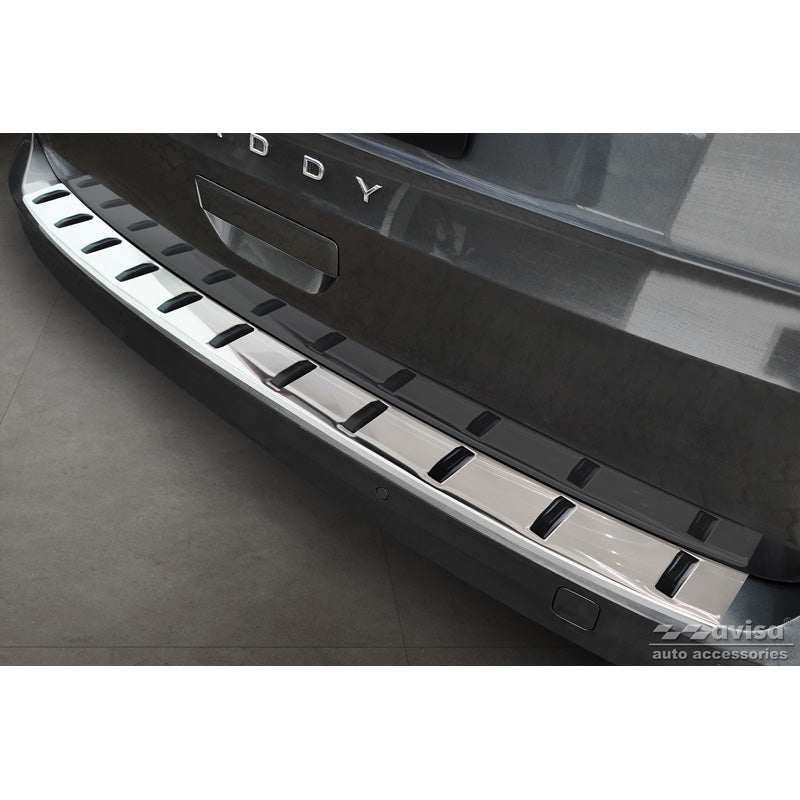 Avisa, Rear Bumper Protector, Stainless Steel, Fits Volkswagen Caddy V Cargo & Combi 2020- 'STRONG EDITION'