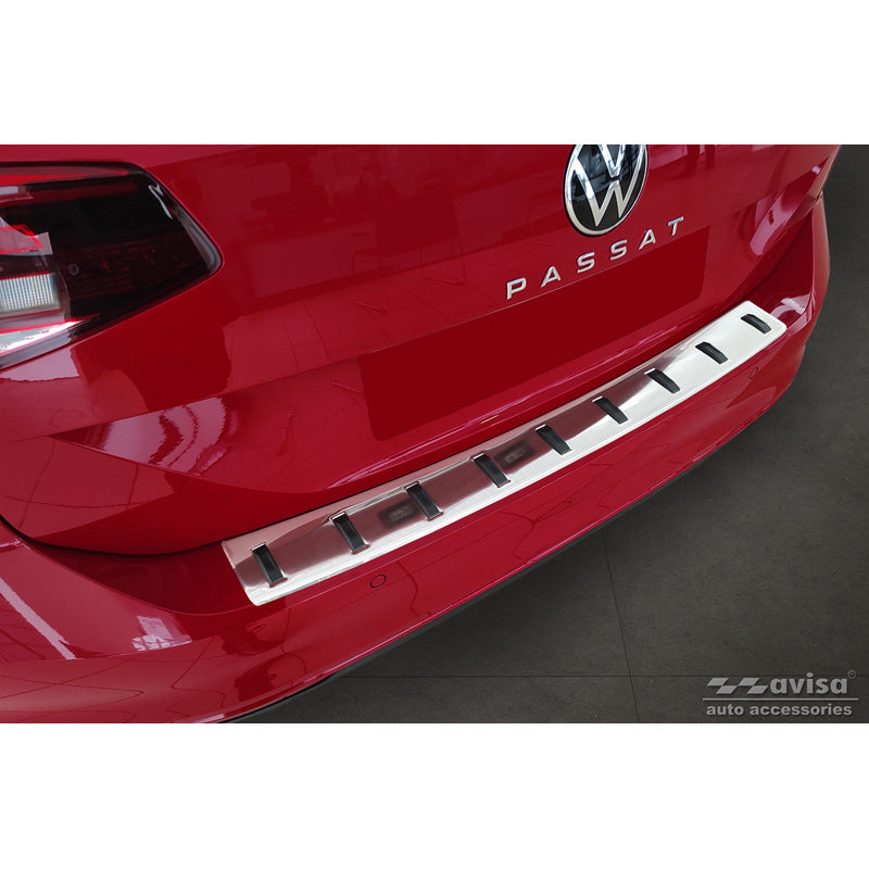 Avisa, Rear Bumper Protector, Stainless Steel, Fits Volkswagen Passat Variant 2014-2019 & Facelift 2019-2023 (incl. R-Line/Alltrack) 'STRONG EDITION'