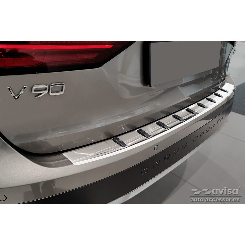 Avisa, achterbumperbeschermer, roestvrij staal, past op Volvo V90 II 2016- (incl. Cross Country) 'STRONG EDITION'