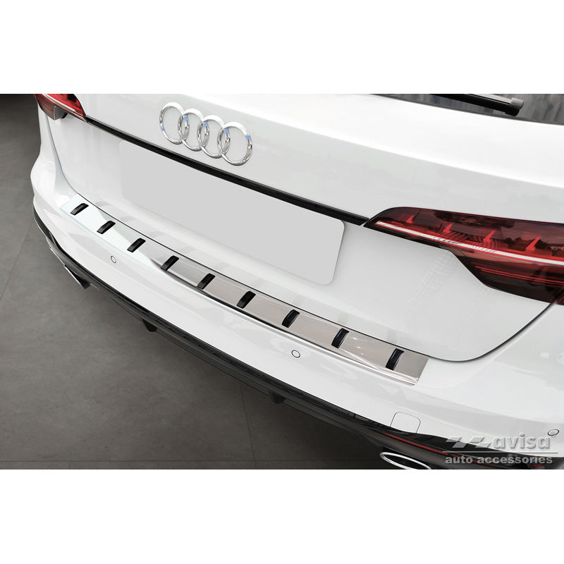 Avisa, Rear Bumper Protector, Stainless Steel, Fits Audi A4 Avant B9 (incl. S-Line) 2015-2019 & Facelift 2019- - 'STRONG EDITION'