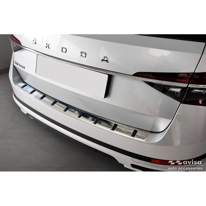 Avisa, Rear Bumper Protector, Stainless Steel, Fits Skoda Superb III Combi 2015-2023 incl. Scout 'STRONG EDITION'