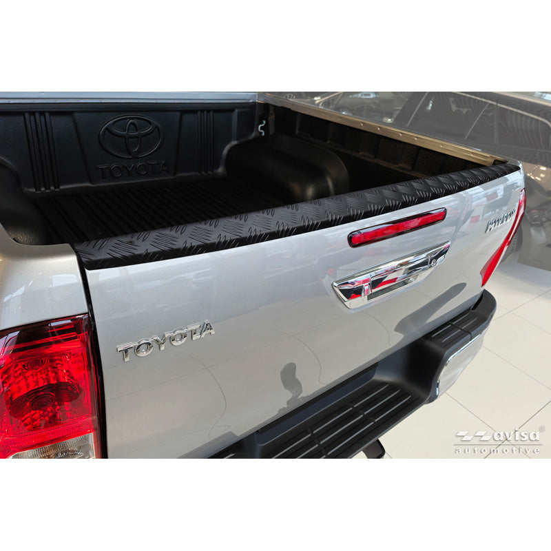 Avisa, Protection de hayon en aluminium, Noir, Compatible avec Toyota Hilux VIII Facelift (2020-), 'Stylish'